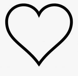 Black Heart Outline Clipart , Png Download - Purple Heart ...
