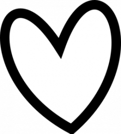 Slant Black Heart Outline Clip Art at Clker.com - vector ...