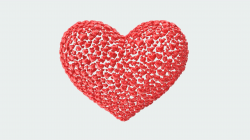 heart valentine spinning, animation, transparent background