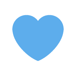 Blue Heart Sticker by Twitter for iOS & Android | GIPHY