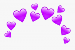 purple #heart #tumblr - Red Heart Crown Emoji , Free ...