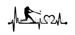 Baseball Heartbeat svg