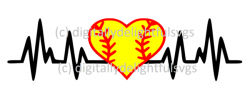 Softball heartbeat svg FREE FOR A LIMITED TIME ONLY!! | Svg files ...