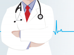 Doctor With Heartbeat Background - Png Female Doctor Cartoon Clipart ...