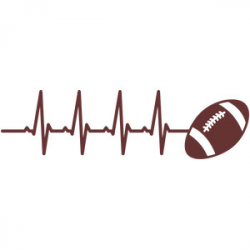 Silhouette Design Store - View Design #146561: heartbeat football