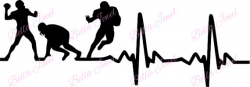 Football SVG, Football player svg, heartbeat svg, my heart beats for ...
