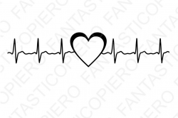 Heartbeat Wallpaper - Heart With Heartbeat Clipart (#318970) - HD ...