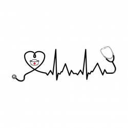 \'Nurse Stethoscope Heartbeat\' Awesome Nurse Gift