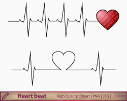 Heart beat clipart, heartbeat clip art, love life medical , wedding ...