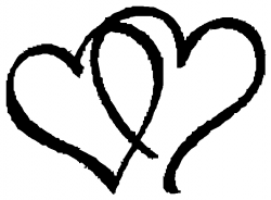 Wedding hearts clipart black and white free - Clipartix