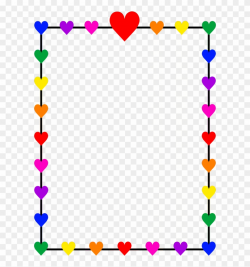 Download Heart Border Clipart Borders And Frames Right - Rainbow ...