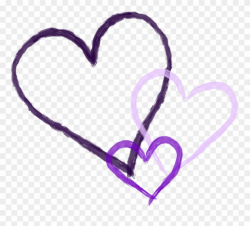 Kissing Clipart Purple Heart - Purple Heart Clipart Transparent ...