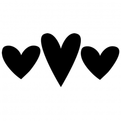 Hearts Silhouette - Clip Art Library