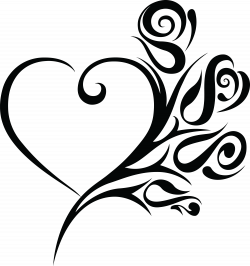HD Hearts Clipart Wedding - Wedding Heart Clipart Black And White ...