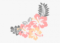 Coral Clipart Hibiscus - Blue Flowers Clip Art Border #57170 ...