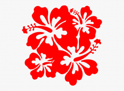 Red Hawaiian Flower Red Flower Clipart Hibiscus Pencil ...