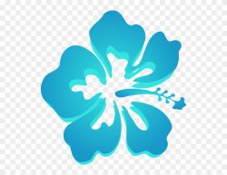Turquoise Clipart Hawaiian Hibiscus - Rosemallows - Png ...
