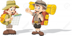 Adventure Clipart Cartoon Hiker Boy Vector Illustration ...