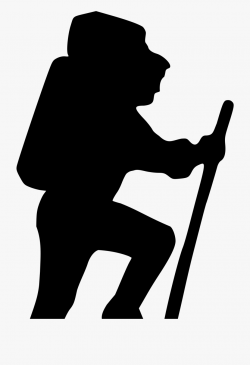 Hiking Clipart Hiker Silhouette - Travelling Logo Black And ...
