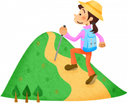 Woman hiking in mountain | Free Clipart Illustrations - Japaclip