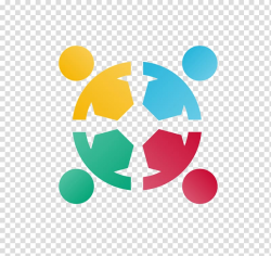 Yellow, blue, green, and red holding hands people ...