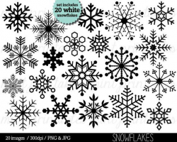 Christmas Clipart, Snowflake Clipart, Snowflake Silhouette ...