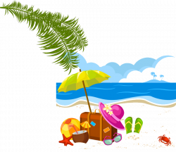 Holiday Summer Vacation Clip Art Vector Beach Transparent ...