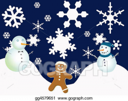 Clipart - Winter holiday scene. Stock Illustration gg4579651 ...