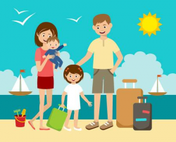 Family Family Vacation Holiday Clipart