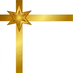 Gold Christmas Star Ribbon Prawny Holiday Clip Art – Prawny ...