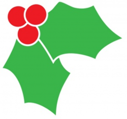 Free Holly Clipart Image - Simple Drawing of Holly and Berries