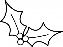 38 Awesome black and white holly leaf clip art | Holidays ...