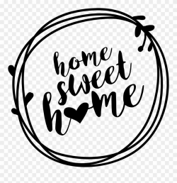 Home Sweet Home Wreath Printable Sign - Svg Welcome Home Clipart ...