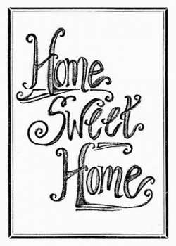 Home sweet home clipart | ~Hearth-n-Home~ | Clip art, Wall art ...
