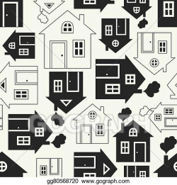 Stock Illustration - Home sweet home house silhouette and outline ...