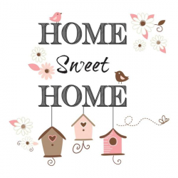 19.7 in. x 12.2 in. Home Sweet Home Wall Decal