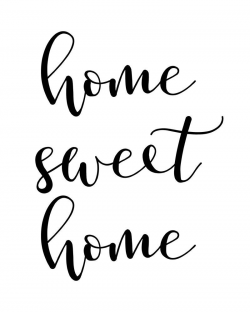 Home Sweet Home, Printable Wall Art, Home Quote, Home Typography ...