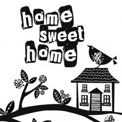 Home Sweet Home Clipart Black And White & Free Clip Art Images ...