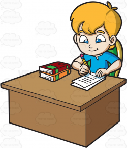 Kid Doing Homework Clipart | Free download best Kid Doing ...