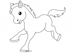 Baby Horse Clipart Black And White