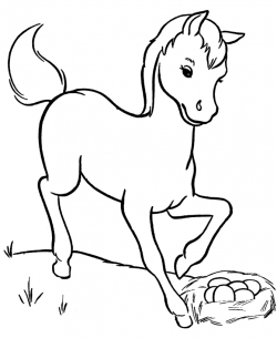 Baby Horse Clipart Black And White