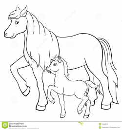 Baby Horse Clipart Black And White