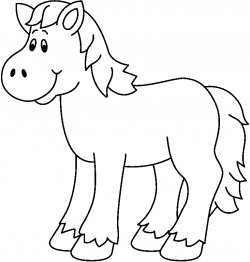 Black and white clip art horses - Clipartix