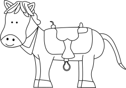 cute pony clip art | Western Horse Clip Art Image - black ...