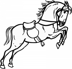 Free Clipart: Jumping horse outline | warszawianka