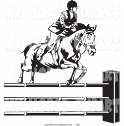 Horse Jumping Clipart Black And White