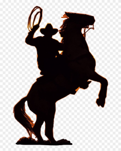 Horse Png & Horse Clipart Transparent - Silhouette Of Cowboy On ...