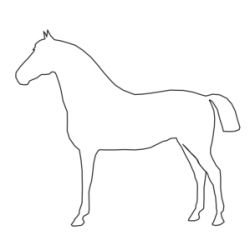 Simple Horse Outline Clip Art at Clker.com - vector clip art online ...