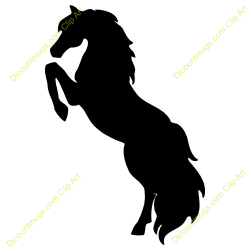 All black horse standing up on | Clipart Panda - Free Clipart Images
