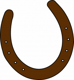 Cowboy Clip Art | Cowboy Brown Horseshoe clip art - vector clip art ...